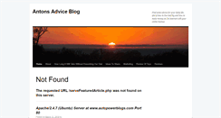 Desktop Screenshot of antonsadviceblog.com
